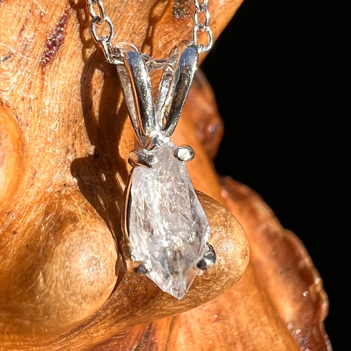 Anandalite Necklace Sterling Silver #8220-Moldavite Life