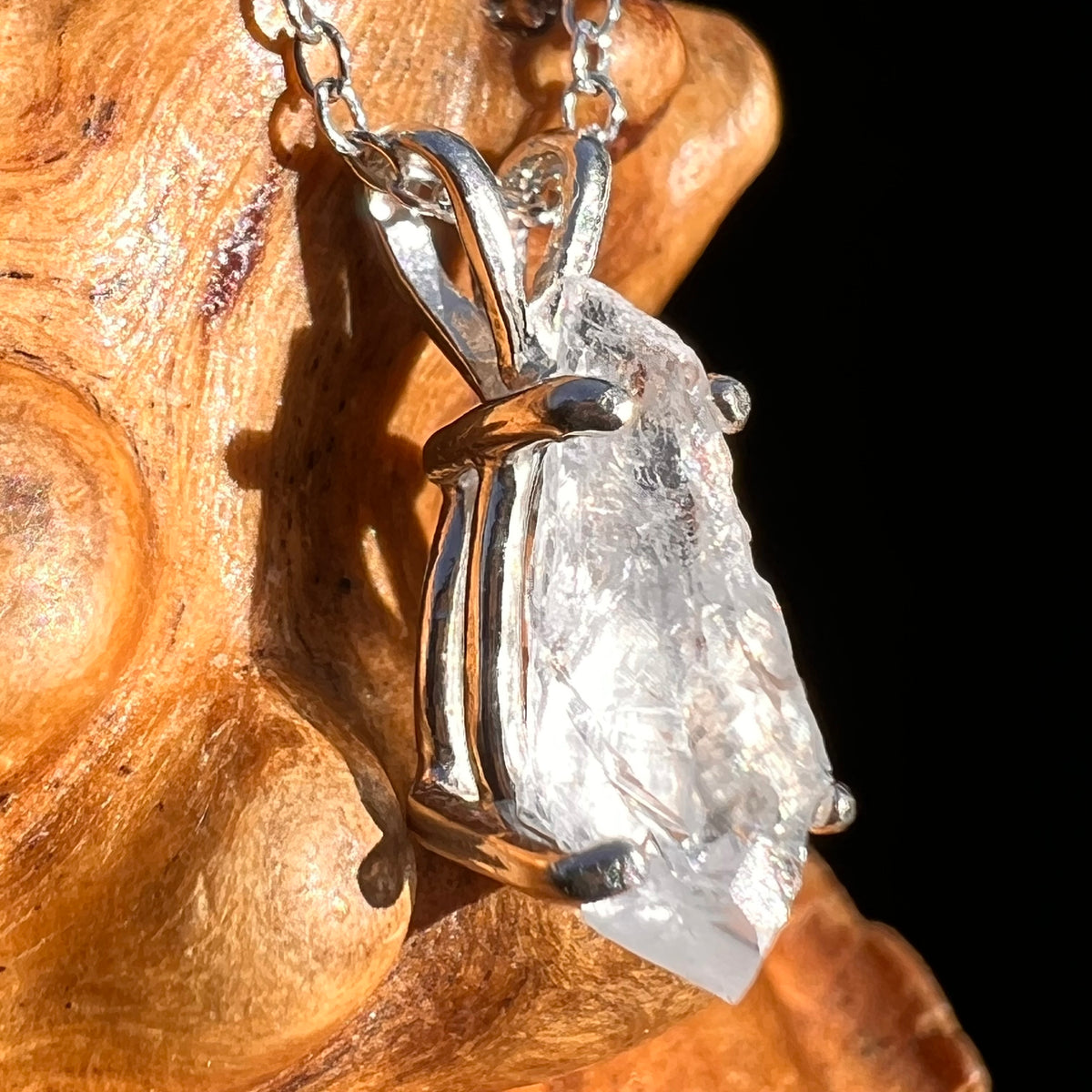 Anandalite Necklace Sterling Silver #8227-Moldavite Life