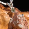 Anatase Rutile Psudomorph & Moldavite Necklace Sterling Silver #2630-Moldavite Life