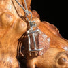 Anatase Rutile Psudomorph & Moldavite Necklace Sterling Silver #2630-Moldavite Life
