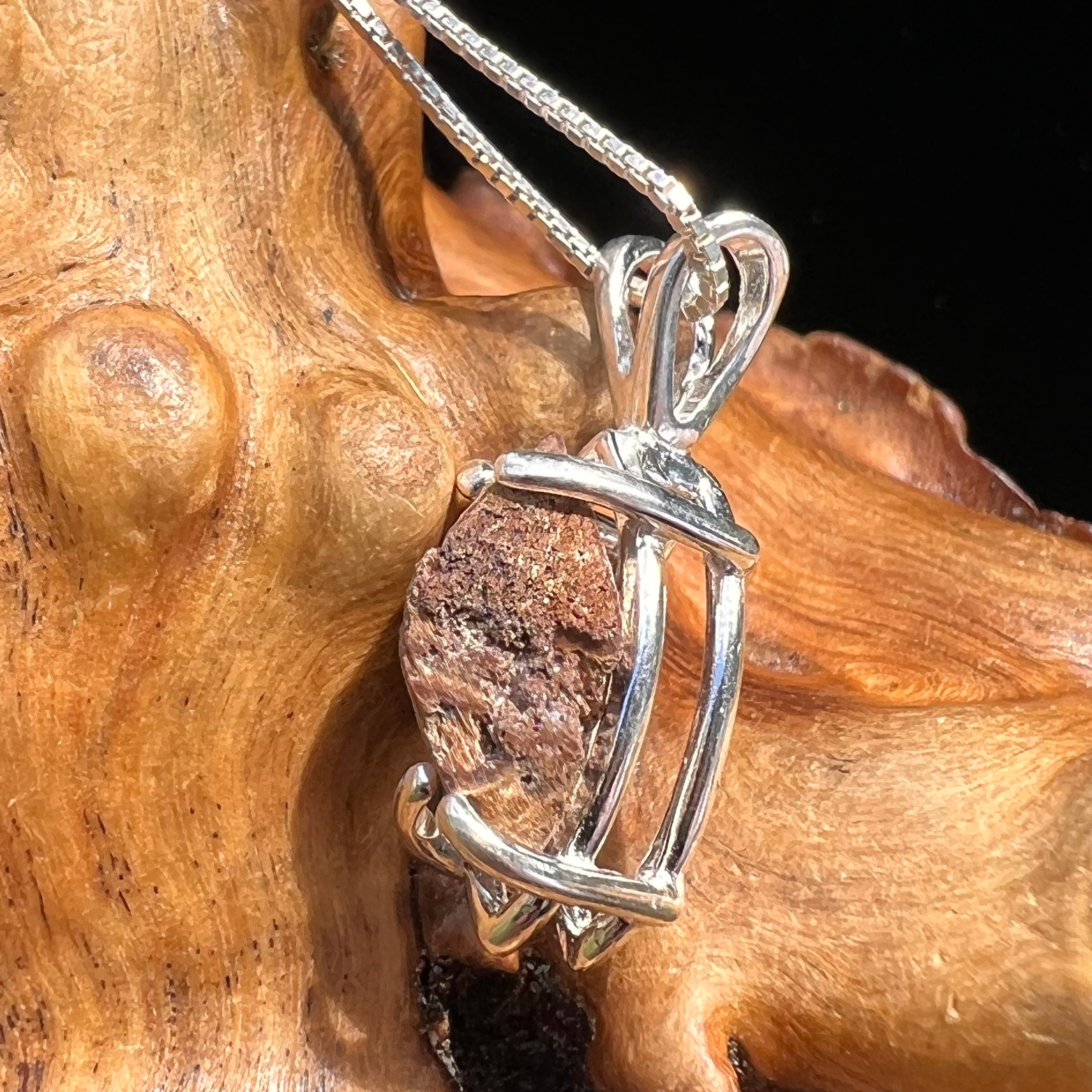 Anatase Rutile Psudomorph Pendant Sterling Silver #2627-Moldavite Life