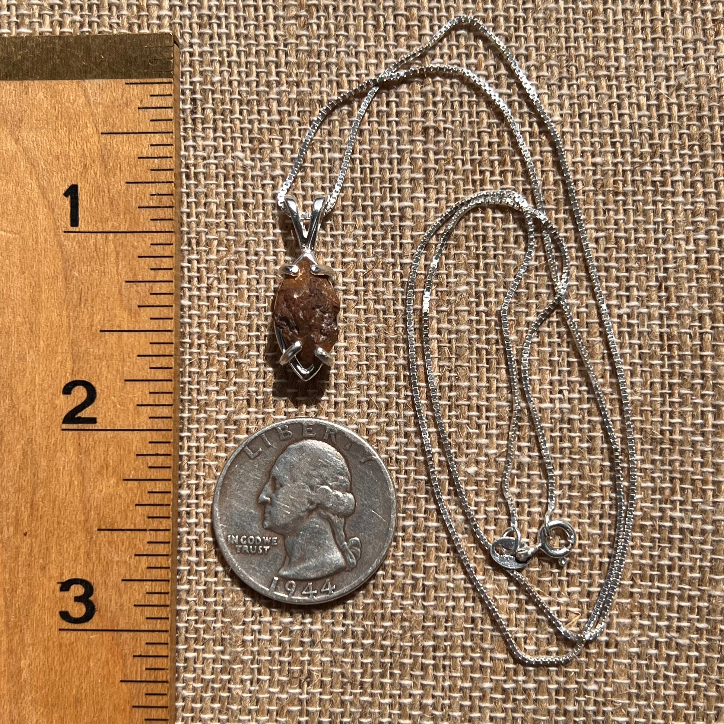 Anatase Rutile Psudomorph Pendant Sterling Silver #2627-Moldavite Life