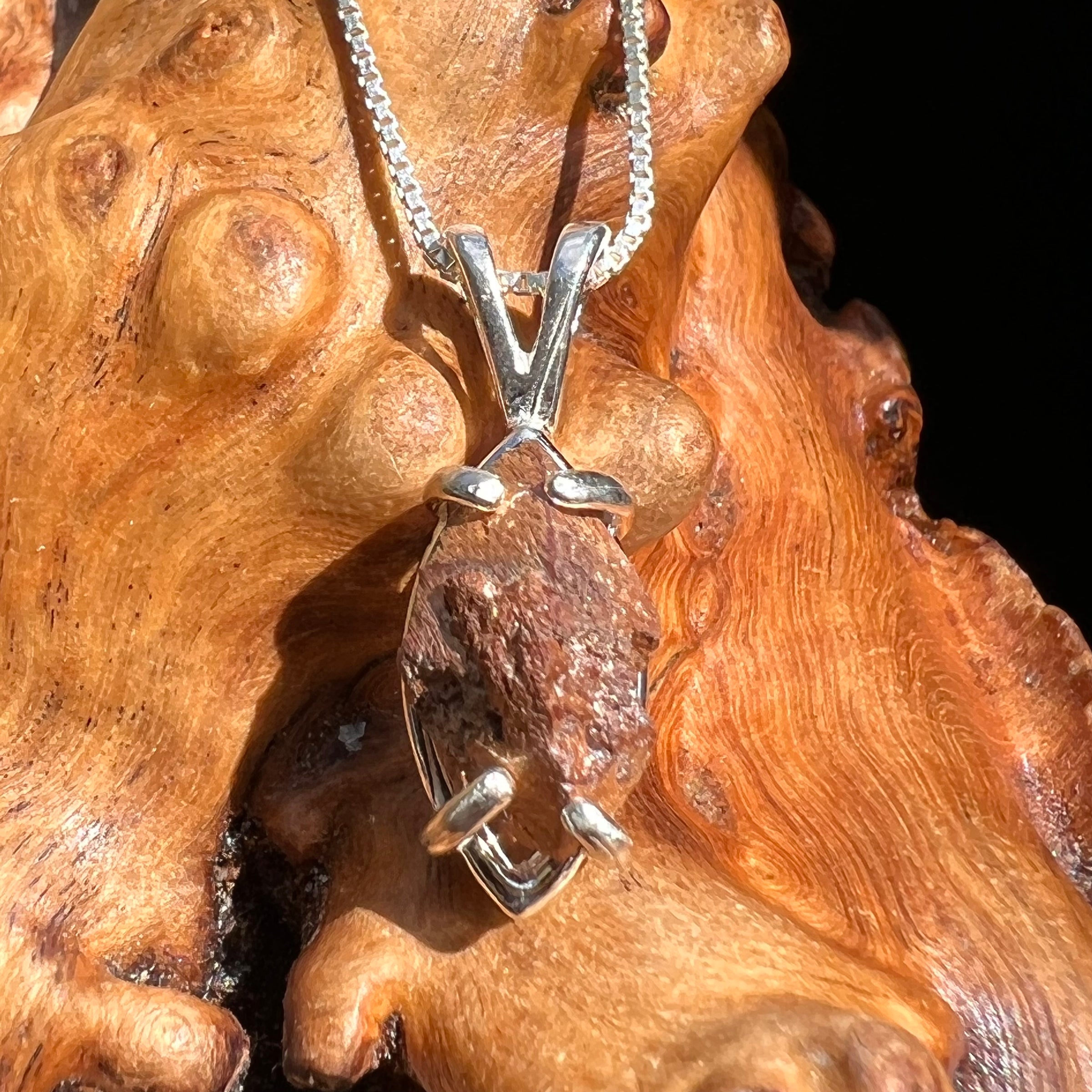 Anatase Rutile Psudomorph Pendant Sterling Silver #2627-Moldavite Life