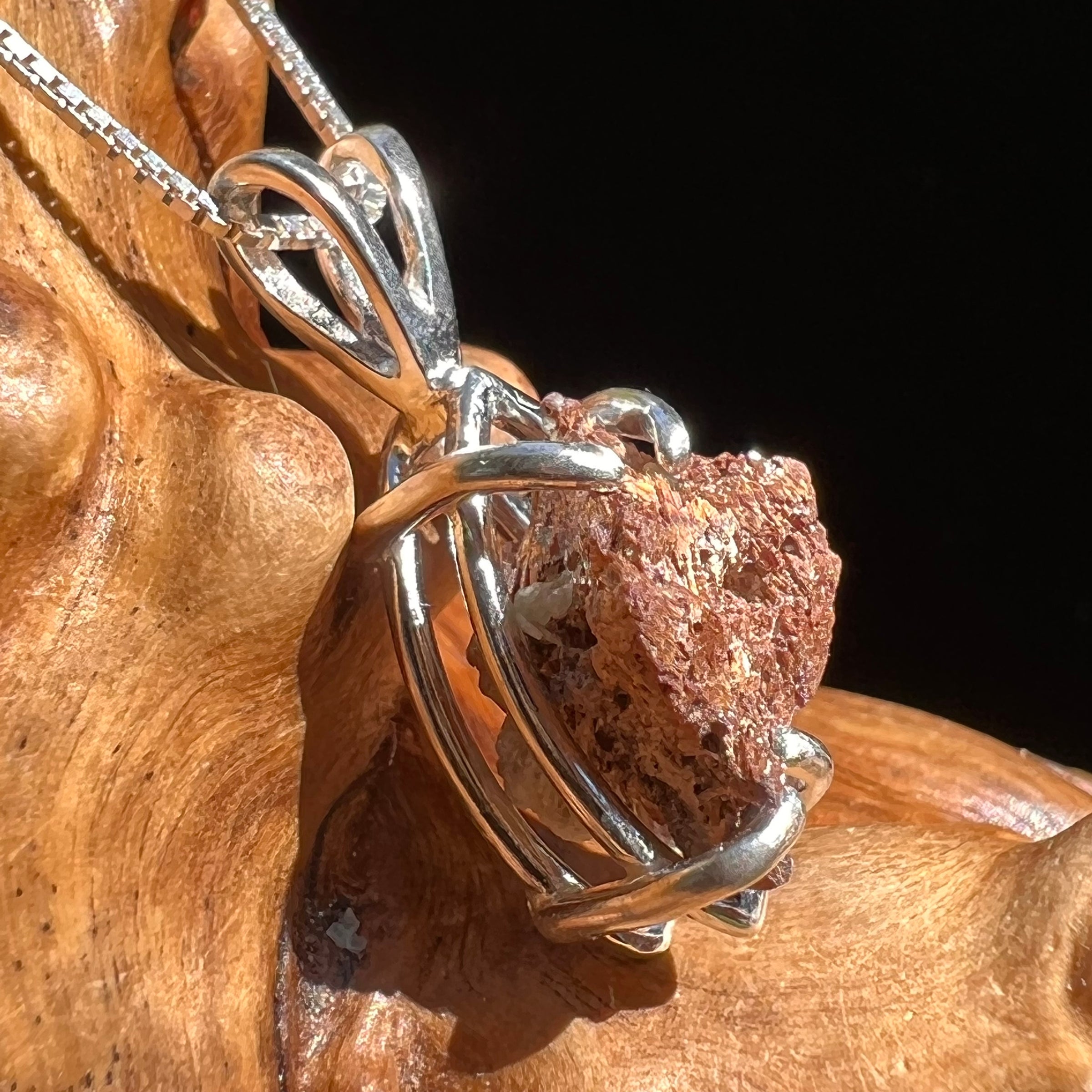 Anatase Rutile Psudomorph Pendant Sterling Silver #2628-Moldavite Life