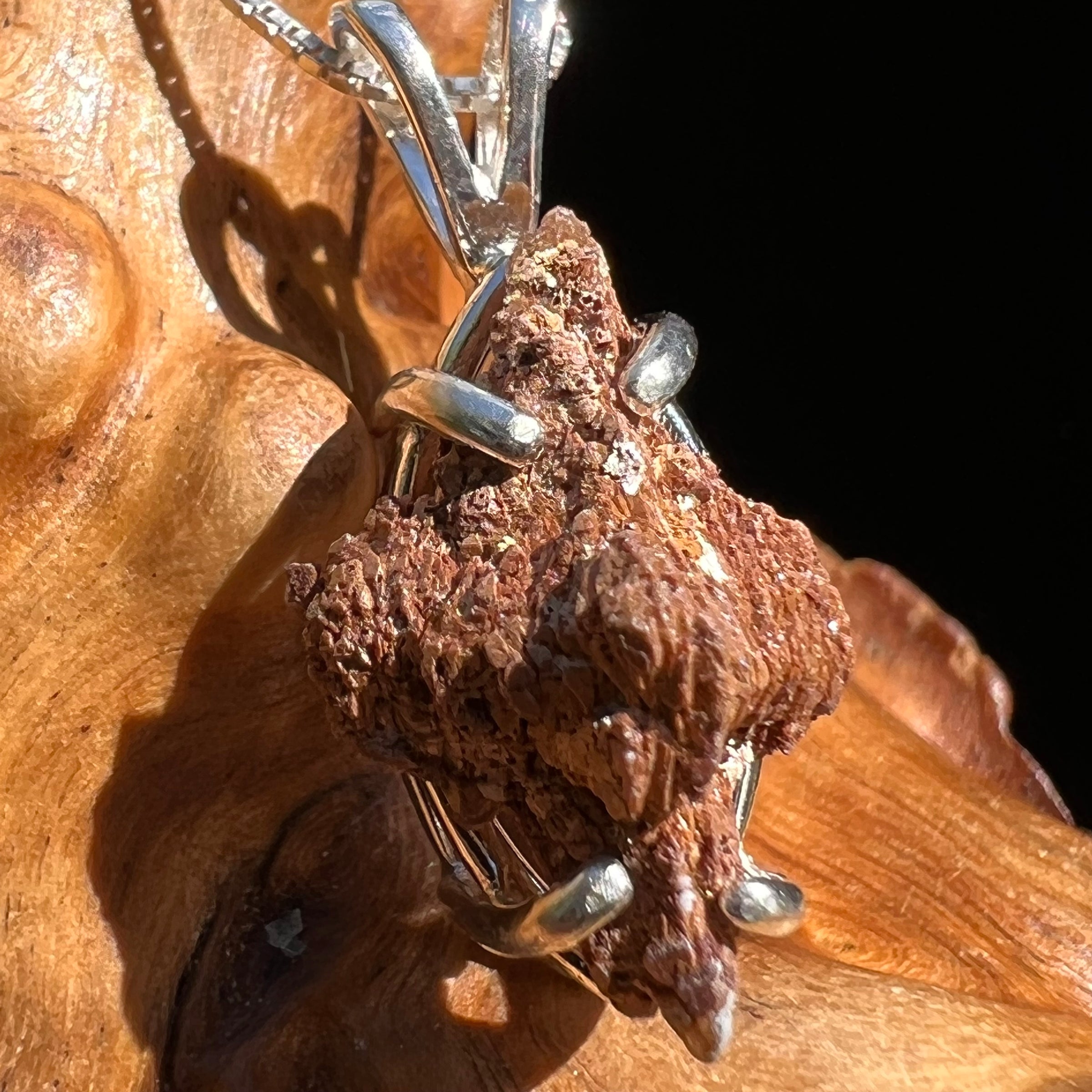 Anatase Rutile Psudomorph Pendant Sterling Silver #2629-Moldavite Life