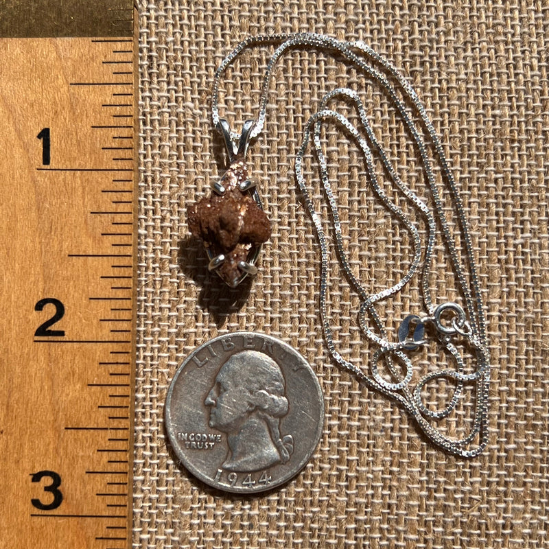 Anatase Rutile Psudomorph Pendant Sterling Silver #2629-Moldavite Life