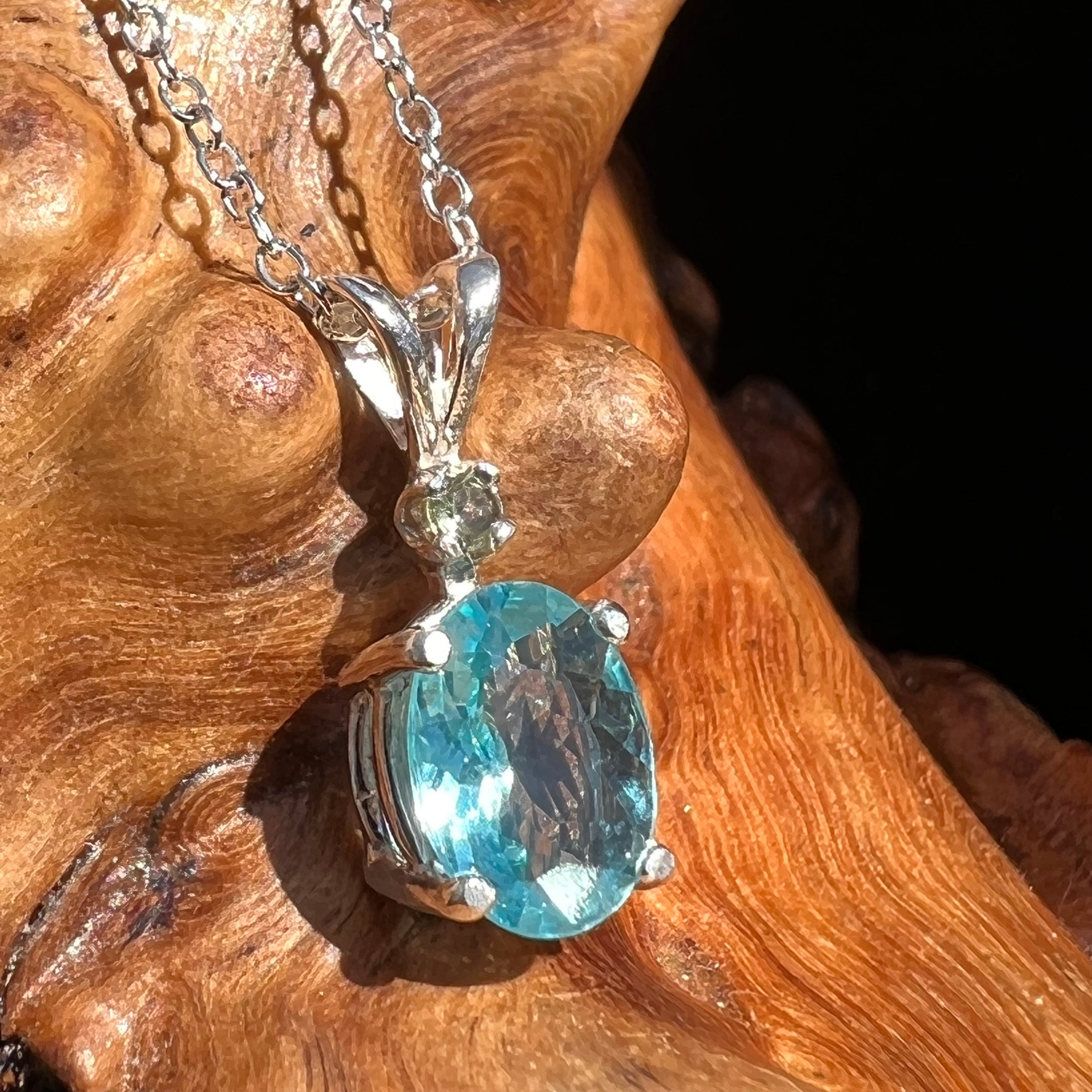 1.63 Carat Apatite Pendant 925 Silver Necklace Rare Apatite buy