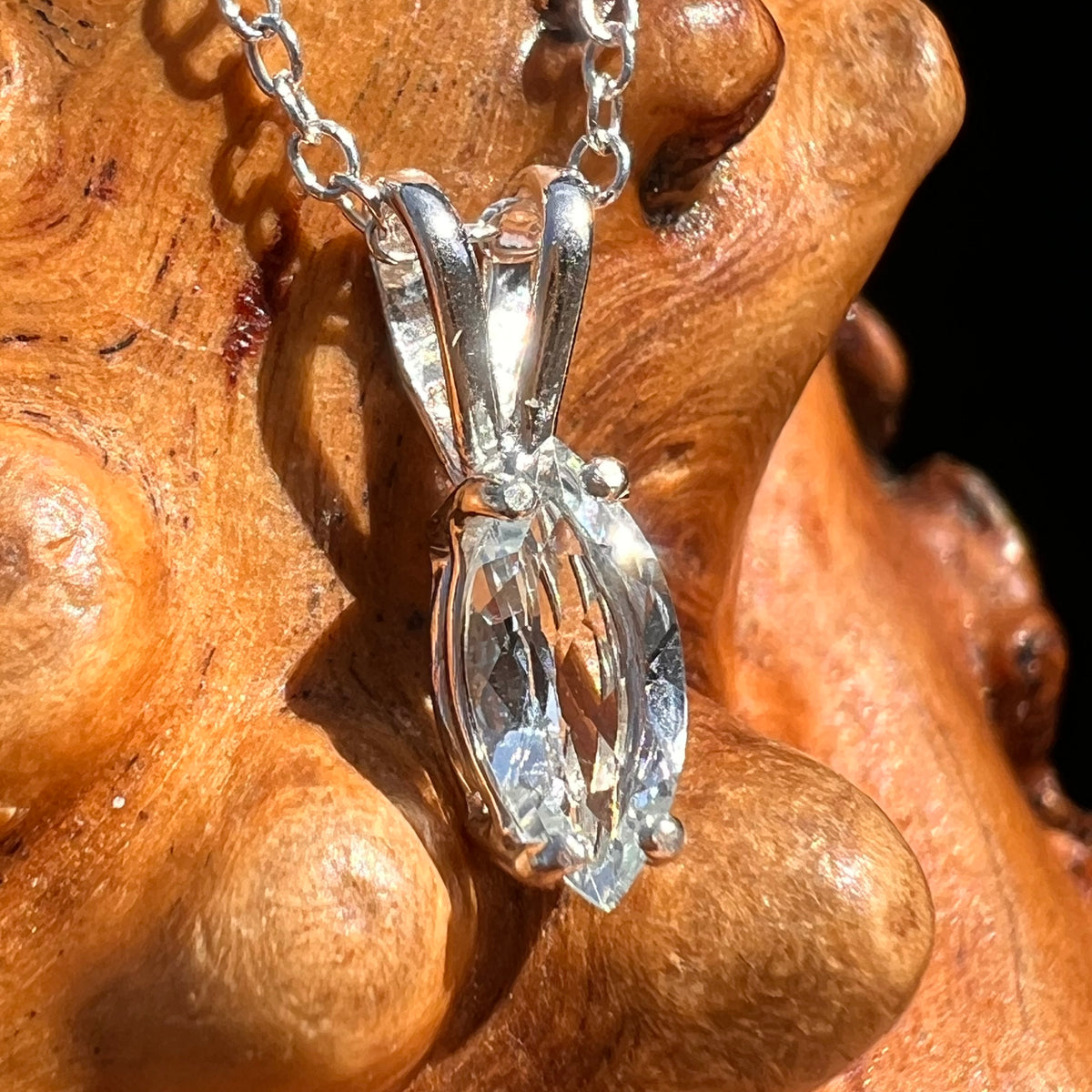 Aquamarine Necklace Sterling SIlver #7746-Moldavite Life