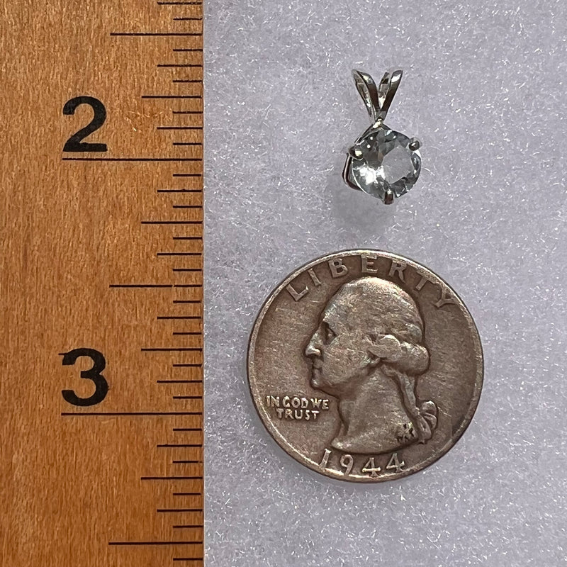 Aquamarine Pendant Sterling SIlver #6661-Moldavite Life