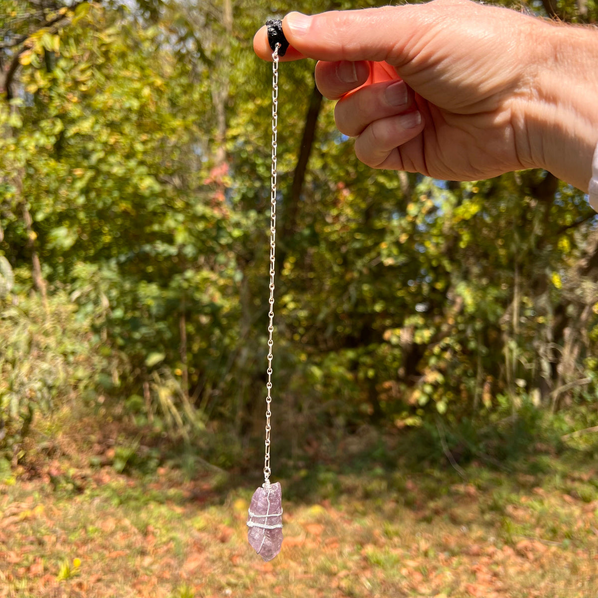 Auralite 23 & Indochinite Pendulum #4-Moldavite Life