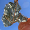 Besednice Moldavite Wire Wrapped Pendant 14k Gold #5762-Moldavite Life