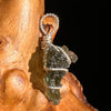 Besednice Moldavite Wire Wrapped Pendant Sterling #5754-Moldavite Life