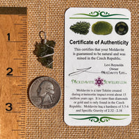 Besednice Moldavite Wire Wrapped Pendant Sterling #7514-Moldavite Life