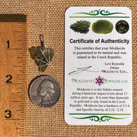 Besednice Moldavite Wire Wrapped Pendant Sterling #7516-Moldavite Life