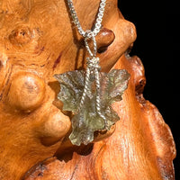 Besednice Moldavite Wire Wrapped Pendant Sterling Silver #8666-Moldavite Life