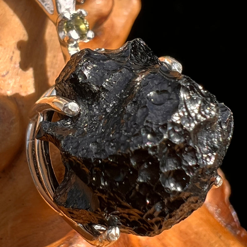 Billitonite & Moldavite Pendant Sterling Silver #5817-Moldavite Life