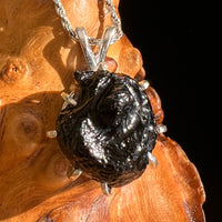 Billitonite & Moldavite Pendant Sterling Silver #5818-Moldavite Life