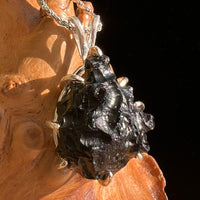 Billitonite & Moldavite Pendant Sterling Silver #5819-Moldavite Life