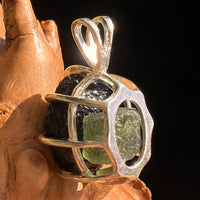 Billitonite & Moldavite Pendant Sterling Silver #5820-Moldavite Life