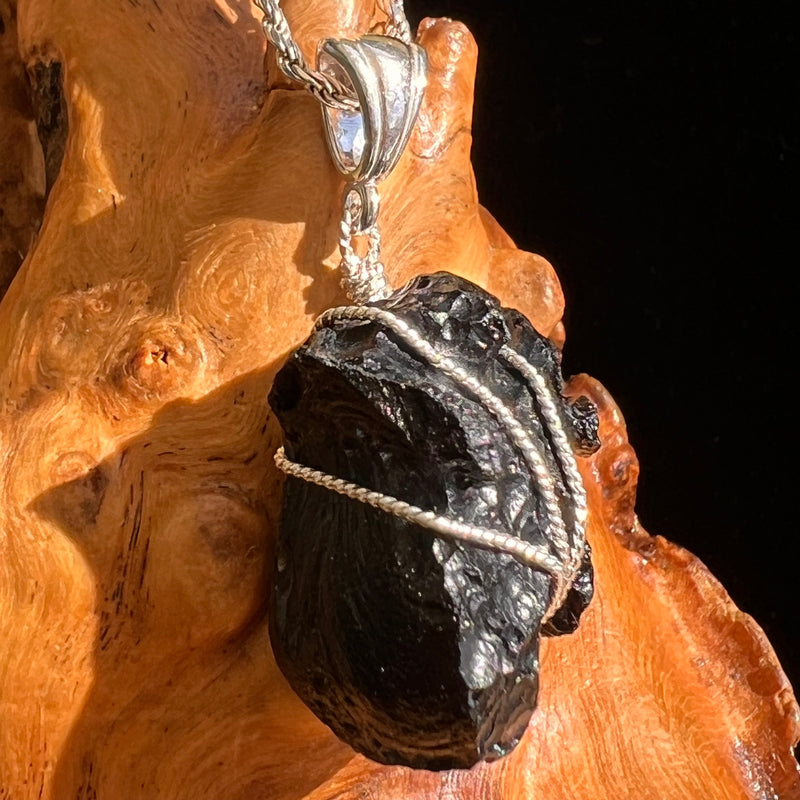 Billitonite Pendant Sterling Silver Wire Wrapped #5836-Moldavite Life