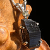Black Tourmaline & Moldavite Necklace Sterling #5135-Moldavite Life