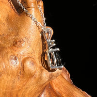 Black Tourmaline & Moldavite Necklace Sterling #6181-Moldavite Life