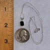 Black Tourmaline Necklace Sterling #6182-Moldavite Life