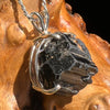 Black Tourmaline Pendant Sterling Silver #5123-Moldavite Life