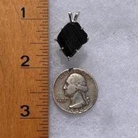 Black Tourmaline Pendant Sterling Silver #5126-Moldavite Life