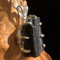 Black Tourmaline Pendant Sterling Silver #5128-Moldavite Life