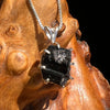 Black Tourmaline Pendant Sterling Silver #5132-Moldavite Life