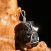 Black Tourmaline Wire Pendant Sterling #6186-Moldavite Life