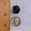 Black Tourmaline Wire Pendant Sterling #6188-Moldavite Life