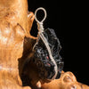 Black Tourmaline Wire Pendant Sterling #6190-Moldavite Life