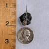 Black Tourmaline Wire Pendant Sterling #6191-Moldavite Life