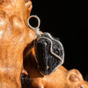 Black Tourmaline Wire Pendant Sterling #6193-Moldavite Life