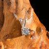 Blue Apatite Necklace Sterling Silver #5963-Moldavite Life