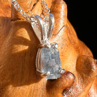 Blue Apatite Necklace Sterling Silver #5965-Moldavite Life