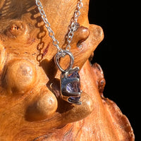 Blue Iolite Drop Necklace Sterling Silver #7777-Moldavite Life