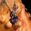 Blue Iolite Drop Necklace Sterling Silver #7777-Moldavite Life