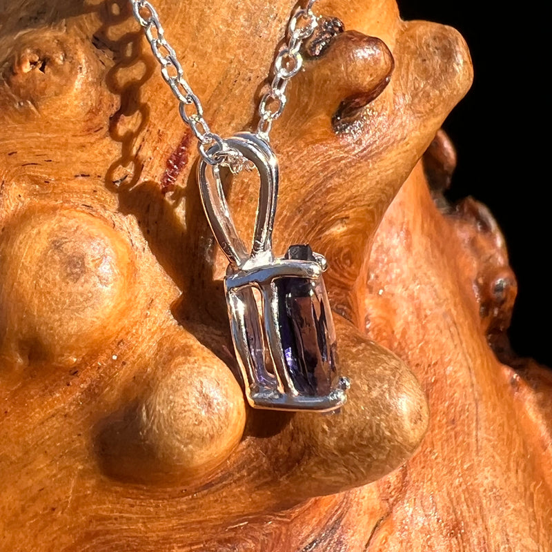 Blue Iolite Necklace Sterling Silver #7773-Moldavite Life