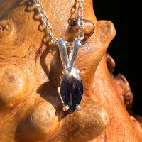 Blue Iolite Necklace Sterling Silver #7773-Moldavite Life