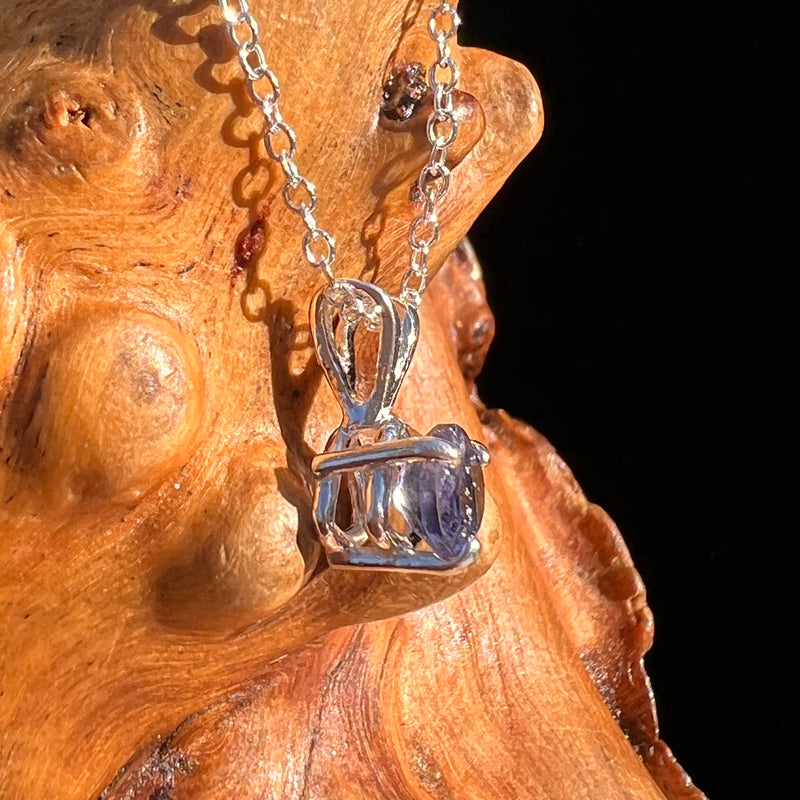 Blue Iolite Necklace Sterling Silver #7780-Moldavite Life