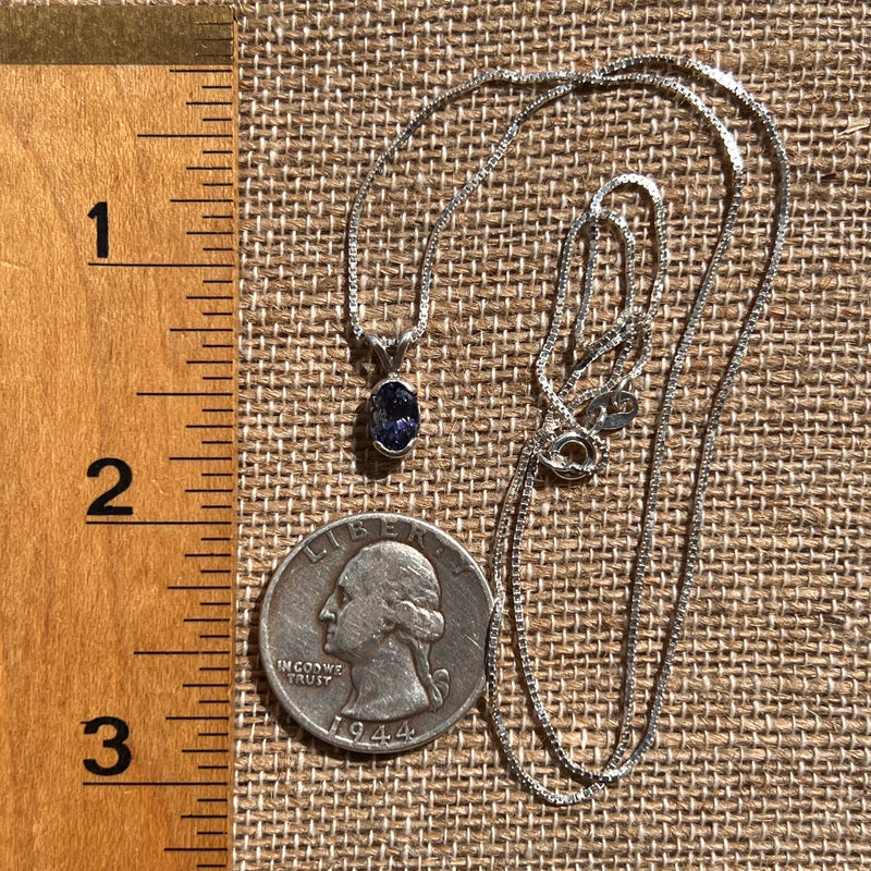 Blue Iolite Pendant Sterling Silver #2678-Moldavite Life