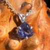 Blue Iolite Trillion Necklace Sterling Silver #7779-Moldavite Life