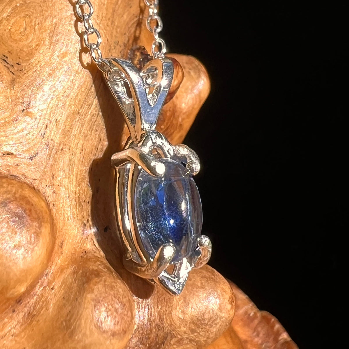 Blue Kyanite Pendant Sterling Silver #5622-Moldavite Life