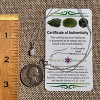 Blue Lace Agate & Moldavite Necklace Sterling Silver #8689-Moldavite Life