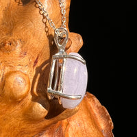 Blue Lace Agate Necklace Sterling SIlver #8416-Moldavite Life