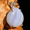 Blue Lace Agate Pendant Sterling SIlver #6553-Moldavite Life