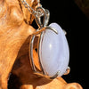 Blue Lace Agate Pendant Sterling SIlver #6553-Moldavite Life